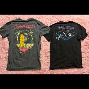 Beach Vibes and Good Vibes Graphic T-Shirts
